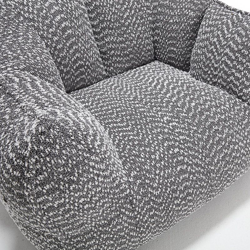 Thaloria Bean Bag Chair Lazy Sofas, Gray Chenille, 30.7" H x 47.2" W x 36.2" D