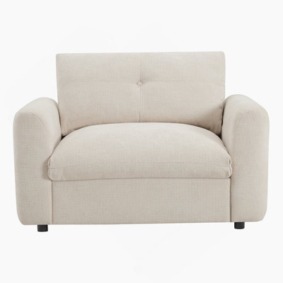 42" Single Sofa, Armchair With Wide Seat, Dual-Port Charger, Pull-Line & Tufted Design, High-Density Foam, Suitable For Living Room & Apartment, Cheni by Latitude Run