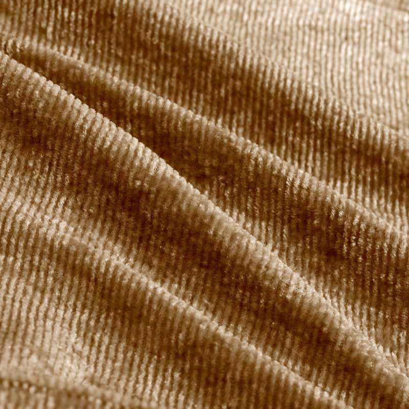Repose-pieds en velours, Brun