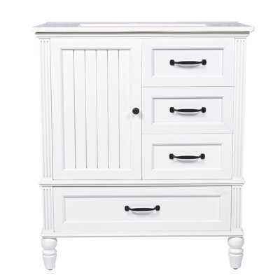 30" Single Bathroom Vanity With Ceramic Top