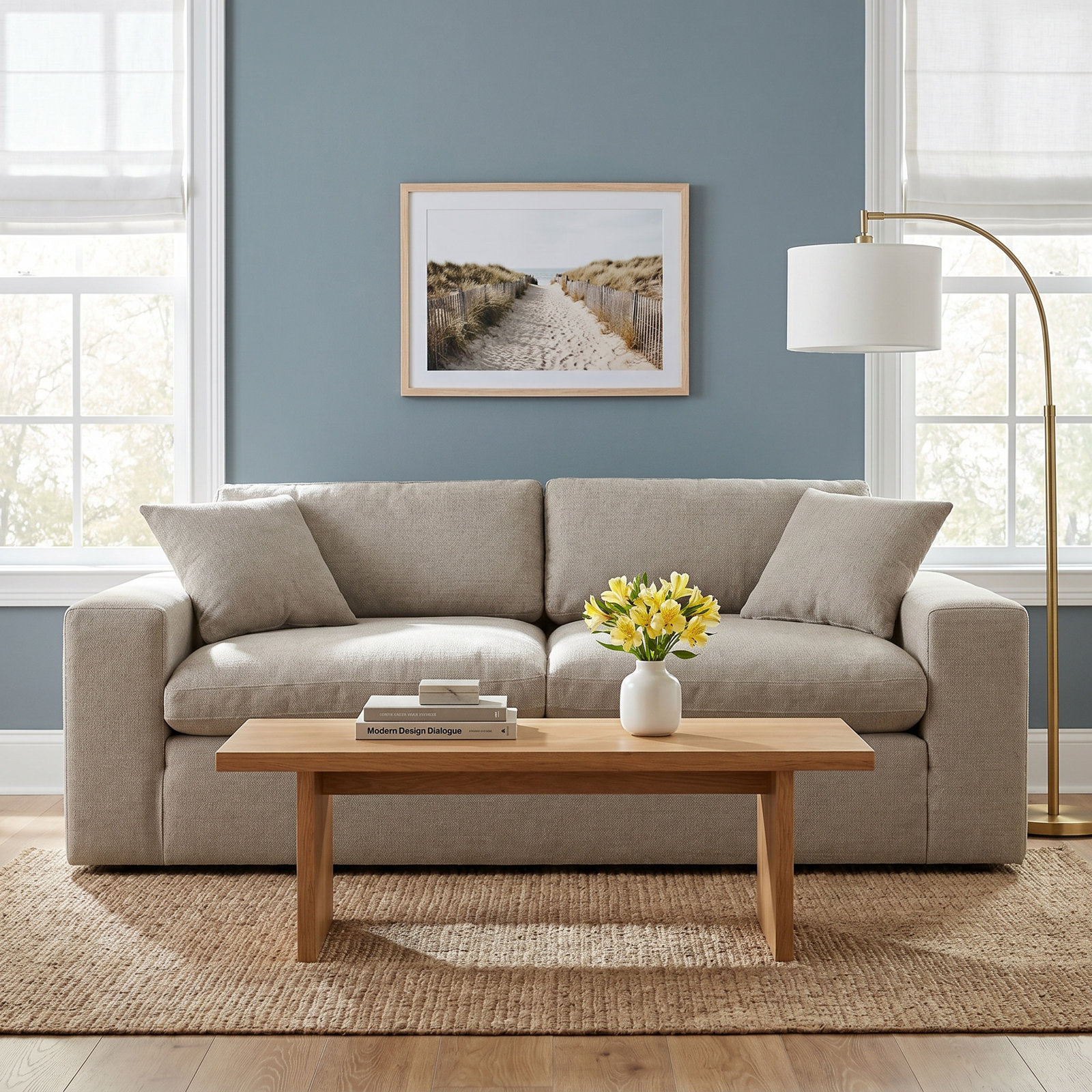 Asher 82'' Upholstered Sofa, Brent Dark Gray Performance Chenille