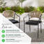 Outdoor Patio Dining Armchair with Cushion-210288104