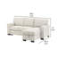 Canapé-lit modulaire avec méridienne avec rangement 87 po Joanne-86170035
