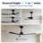 52" Low Profile Ceiling Fan with Light, Remote Control, Flush Mount, Reversible, 3 CCT Dimmable