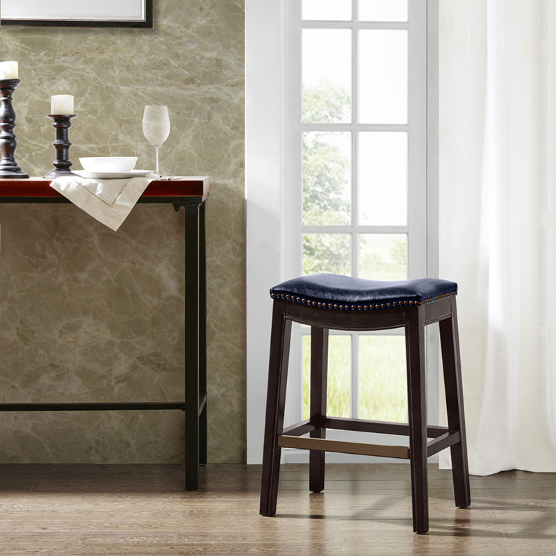 Tabouret de comptoir Saddle, Tanné, Noir