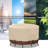 Round Outdoor Patio Furniture Cover – 100% Waterproof Table & Chair Set Protector Beige & Brown