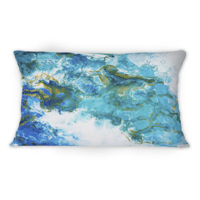 Coussin bleu et blanc