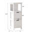 Armoire de rangement pour salle de bain avec 2 tiroirs et 1 tablette de rangement, armoire de rangement autoportante en bois - blanc