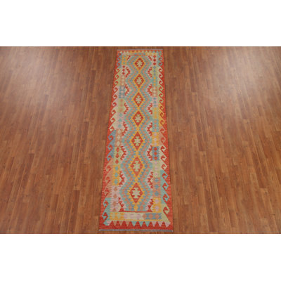 Tapis de couloir géométrique Kilim
