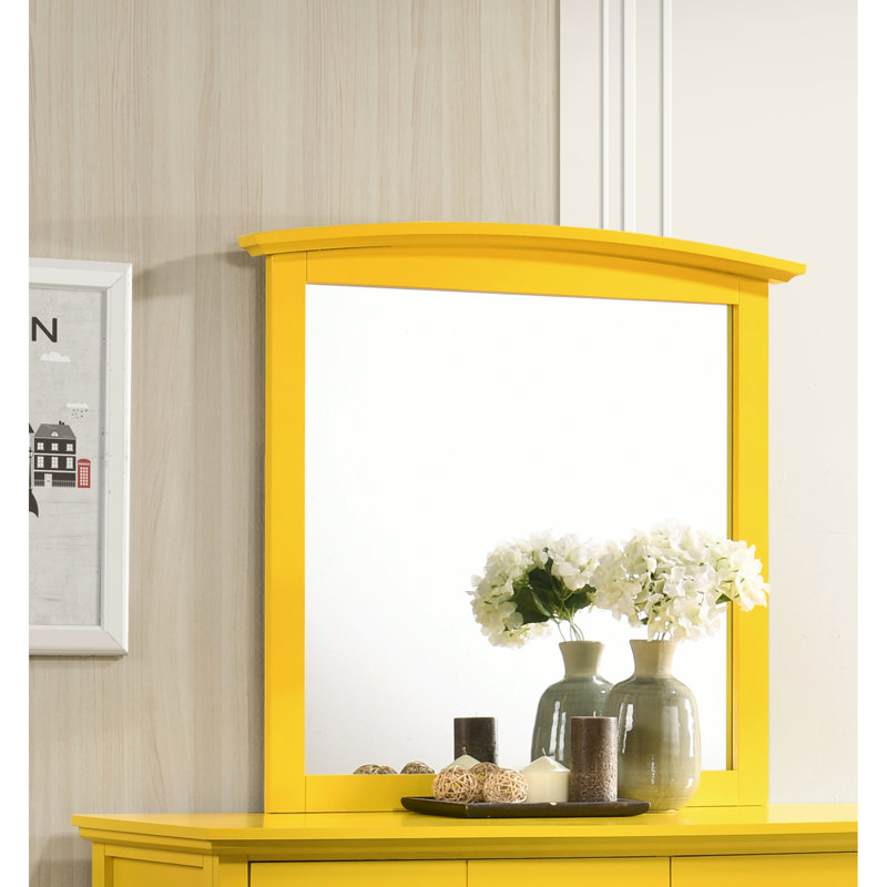 Miroir de chambre à coucher ou de salon en placage de bois durable