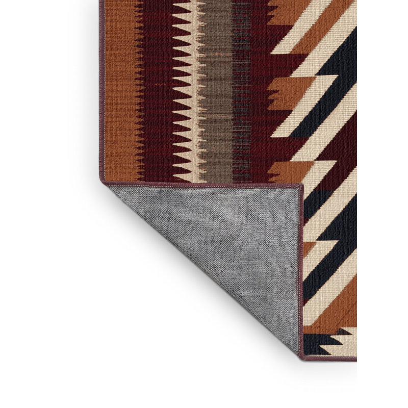 Washable Navajo Chevron Southwestern Area Rug, Rectangle 2' x 3'