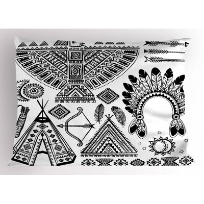 Taie décorative tribal Feather