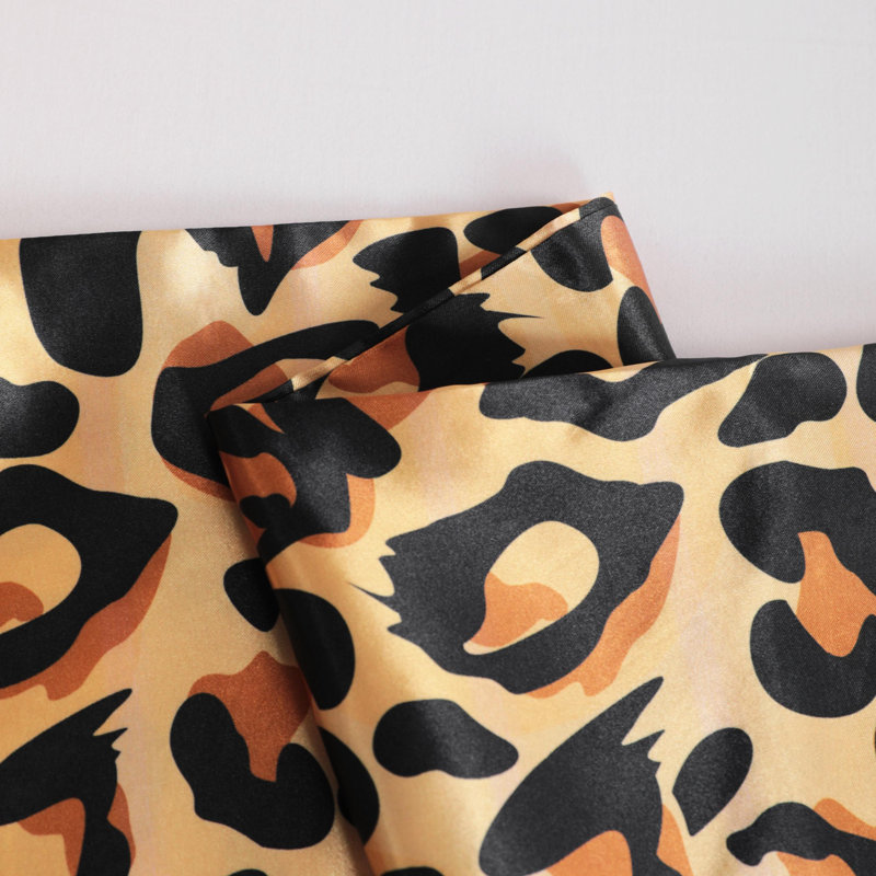 Pillowcases, Satin Pillowcases for Hair and Skin, Yellow Leopard With Envelope Closure - NTBAY, King