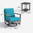 3-Piece Outdoor Aluminum Swivel Rocker Chair Conversation Set With Cushions And Side Table-1512242252