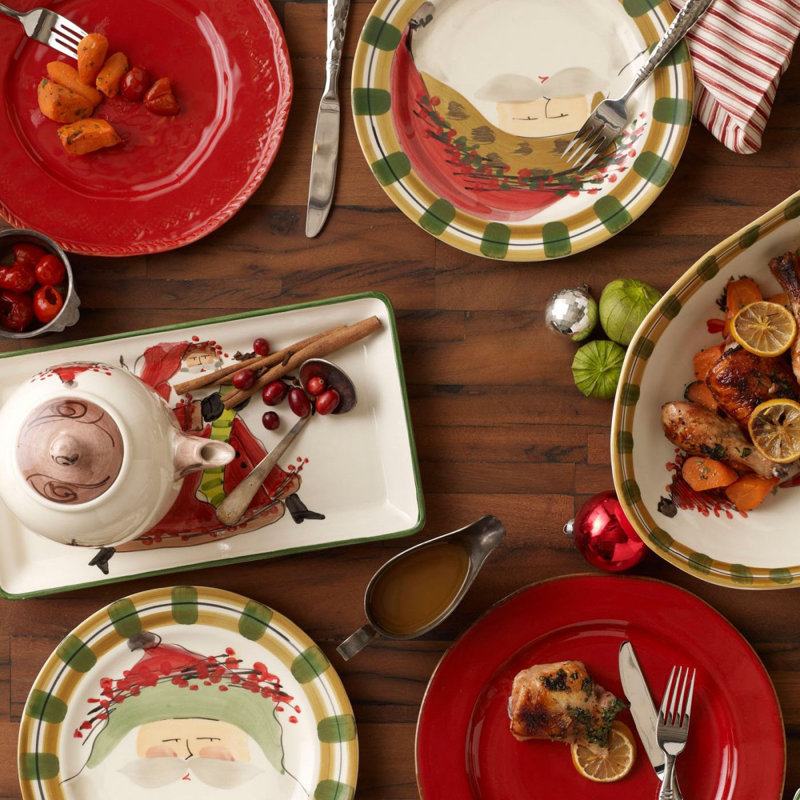 Old St. Nick Handmade Earthenware Dinner Plate