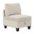 Living Room 6 Sectional With Side Pockets, Beige Corduroy & Charging Sectional, Pockets Detachable Back Cushions