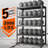 Mabiya Steel Height -Adjustable Shelving Unit Storage Shelves for Garage Kitchen Pantry-1893943561-1893943571