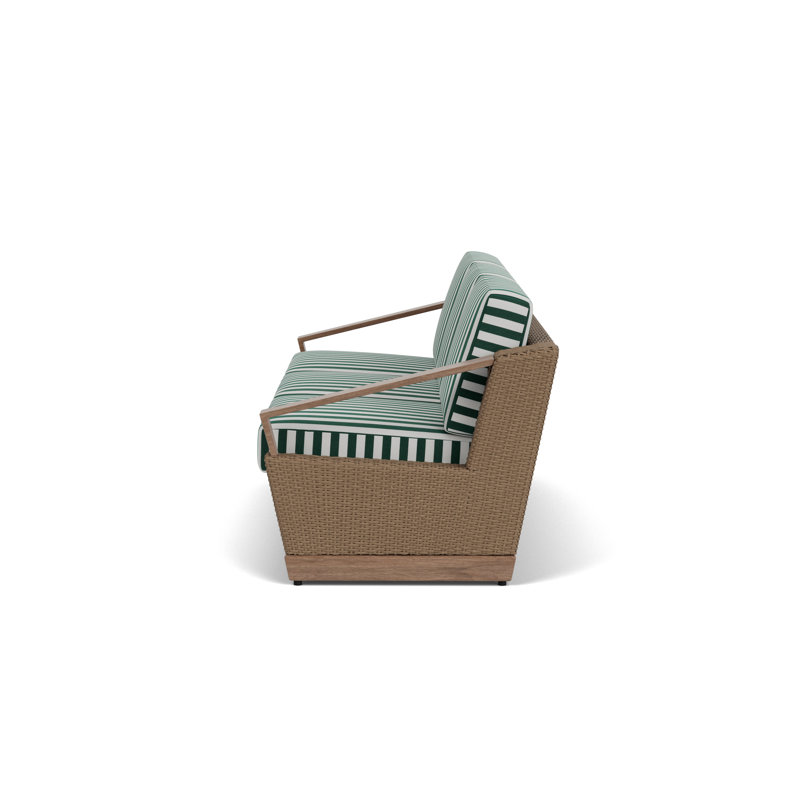 Charisma Outdoor 3 - Seat Patio Sofa, Safari green/white stripe