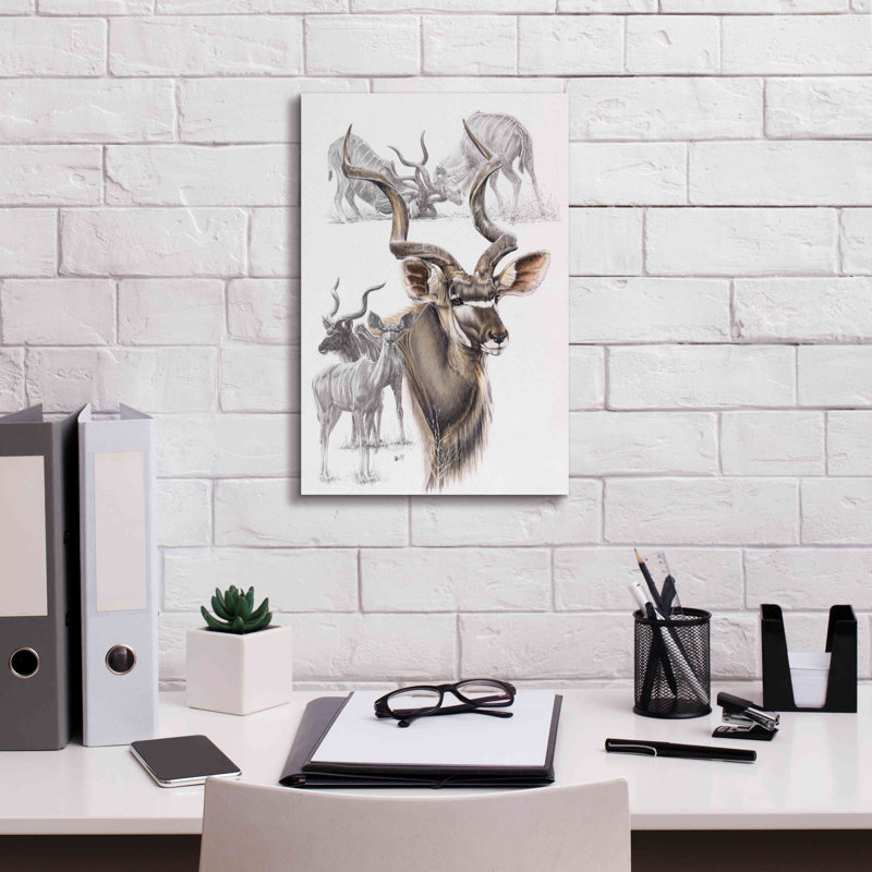 "Kudu" par Barbara Keith, H 18 po x l 12 po x P 0,75 po