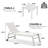 Outdoor Rust-Resistant Metal Chaise Lounge with Table-1571226081
