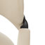 47cm H Upholstered Metal Armchair in Beige