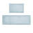 100% Cotton Tufted 3000 GSM Reversible Bath Rug Blue 21X34"