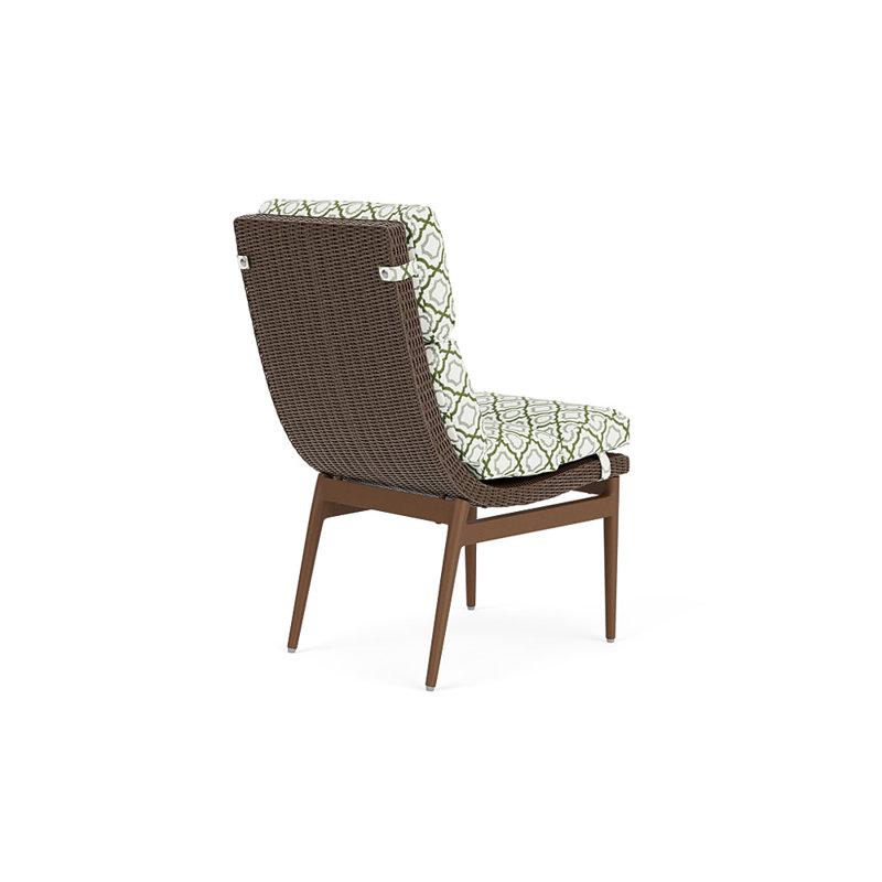 Cascade Outdoor Dining Side Chair, Savannah Green, Bark