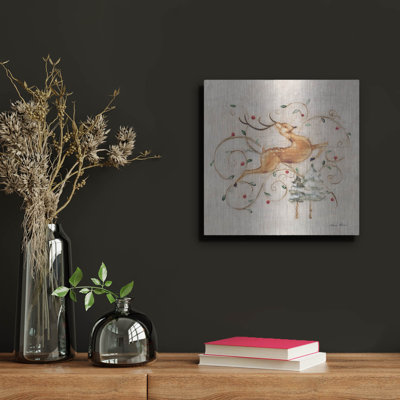 Art mural en métal The Holiday Aisle® «Deer 1» par Cheri Blum