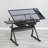 Matxalen Adjustable Height Tempered Glass Steel Drafting Table-84102897