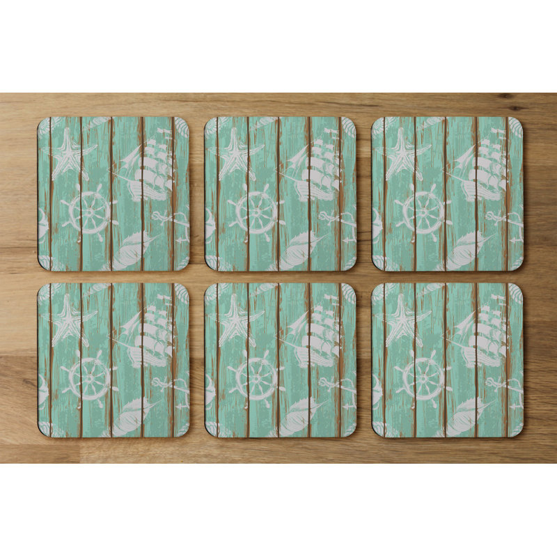 Square 6 Piece Coaster Set