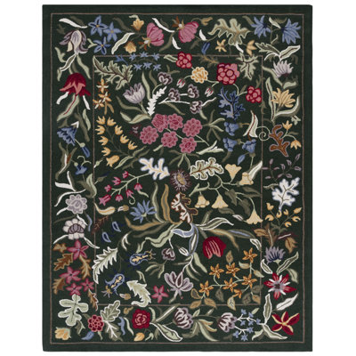 Loundin Hand Tufted Wool Floral Rug