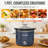 2 Quart Slow Cooker with Removable Ceramic Pot, 3 Heating Settings, Dishwasher Safe Glass Lid, Blue-138513748
