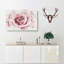 Pretty in Pink Rose Flower Watercolour - Wrapped Canvas-56660044
