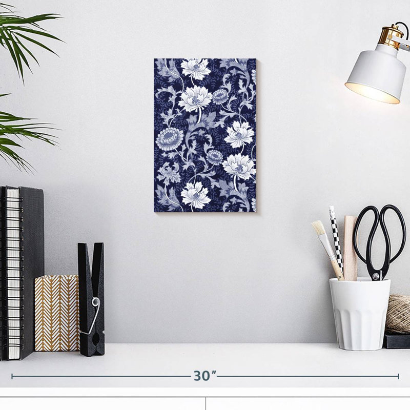Kerner Blue Flower Vines, H 12 po x l 8 po