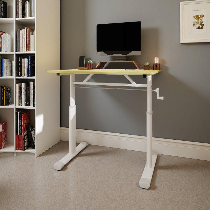 Adjustable Study Desk For Kids & Adults – Height-Adjustable, Multi-Purpose Home/Office Desk, Compact Design, Wood
