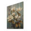 Blanc blanc vert Magnolias Southern Patchwork sur bois imprimé-808419509