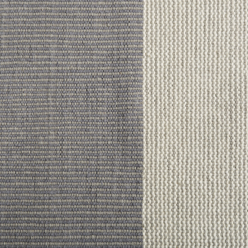 Right On Wool Striped Area Rug in Blue/Brown/Yellow/White, Rectangle 8' x 10'