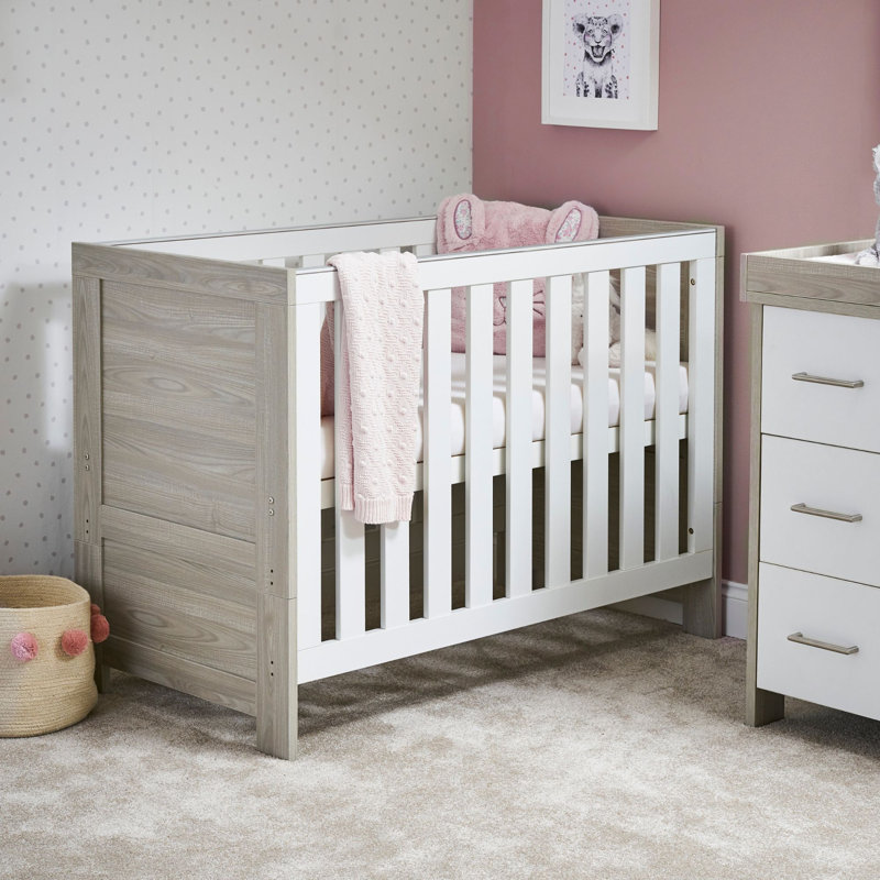 Nika Mini 3 Piece Nursery Furniture Set, Grey/White