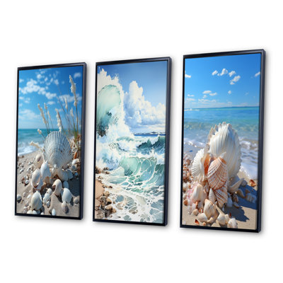 Florida Seaside Harmony - Ensemble de 3 pièces d'art nautique et de plage