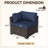 2-Person Outdoor Wicker Armchair with Cushions-1172493417