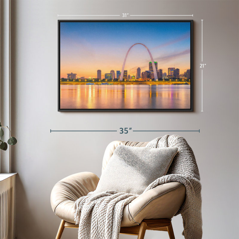 Impression sur toile Saint Louis Gateway Arch, H 21 po x l 31 po