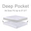 Surmatelas rafraîchissant pour le mal de dos - Protège-matelas extra épais avec housse profonde 8-21 pouces, protège-matelas doux avec bourre en duvet 3D-289878757-293095810