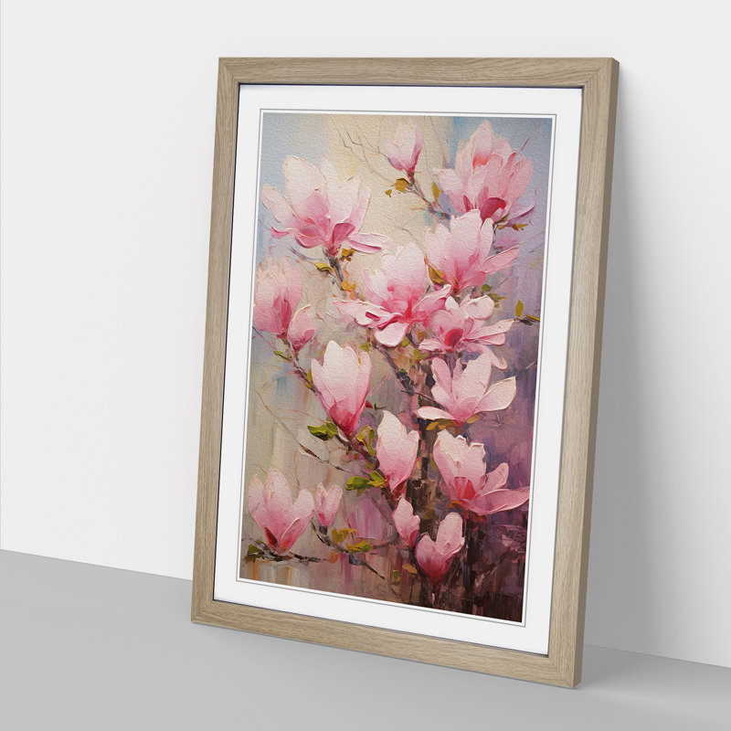 Floral Impressionism Framed Print, Oak Framed, 64cm H x 46cm W