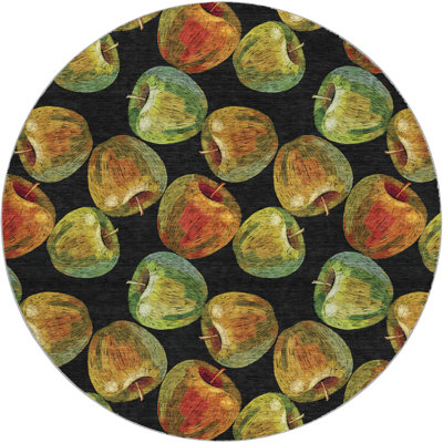 Premium Machine Washable Dream Shag ADS163 Apples Rug
