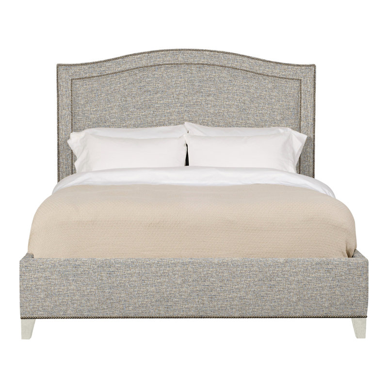 Caroline/Casey Queen Upholstered Low Profile Panel Bed, Navajo, Impala Storm, Yes