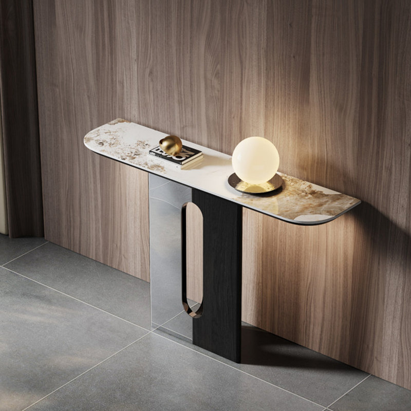 Console en pierre frittée de style italien, H 33,4 po x l 55 po x P 13,7 po
