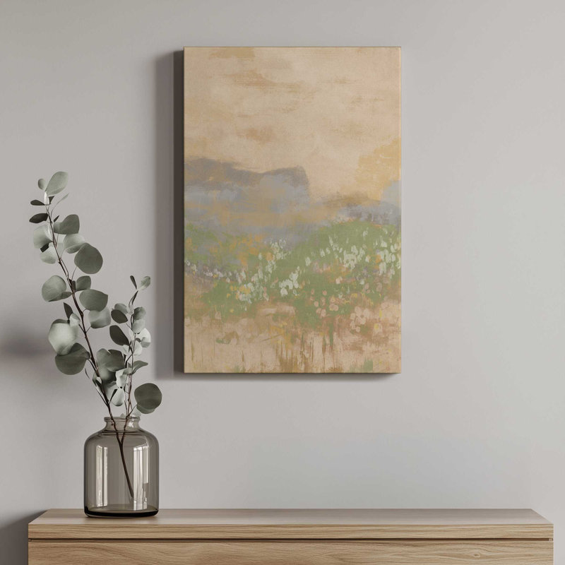 «Blockprint Hillside I» par June Erica Vess, reproduction d'art sur toile, H 30 po x l 20 po