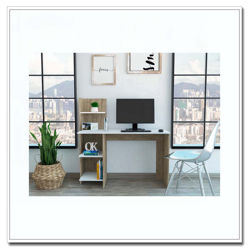 Bureau d'écriture à 4 tablettes White and Pine