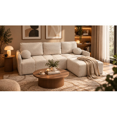DELI 4 Seater Fabric Sofa Bed