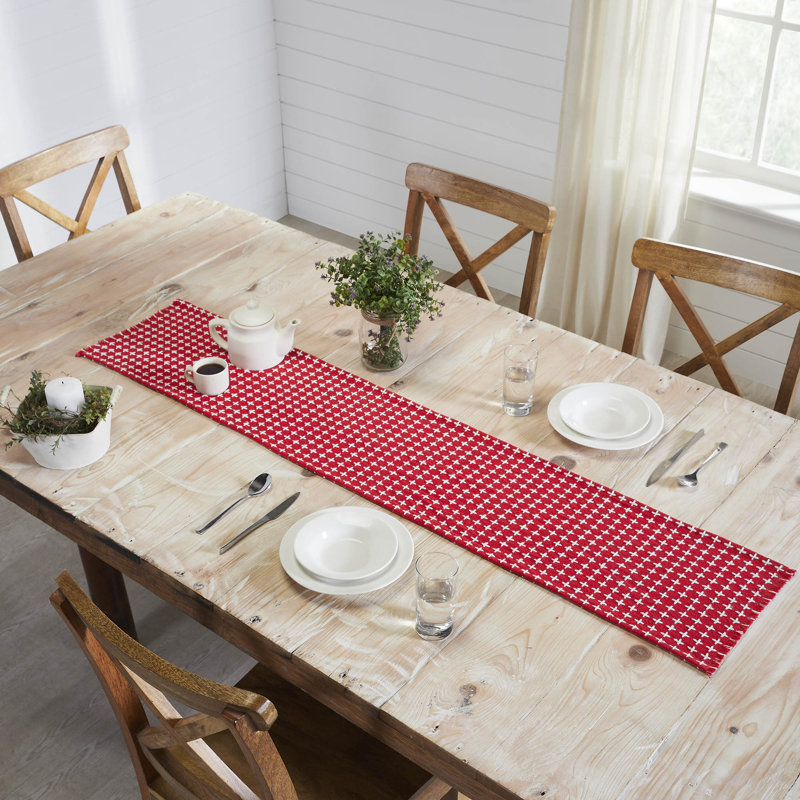 Gallen Rectangle Geometric Cotton Table Runner, 60" x 12"